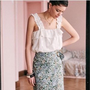 Sezane Hermine Top Size 40 Sleeveless Cream 8